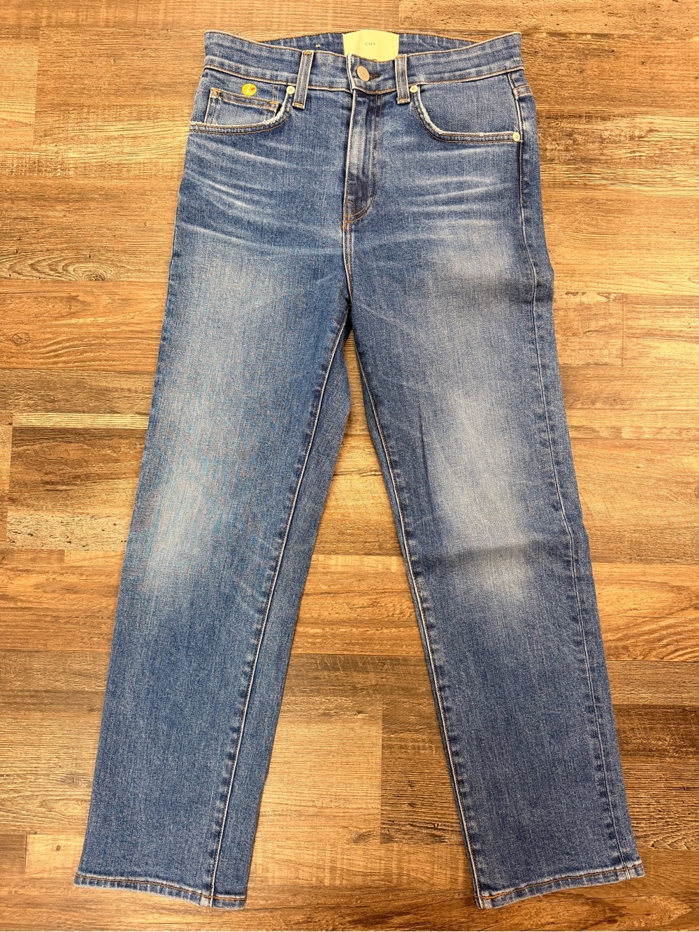 CQY Bootcut High Rise Denim Blue Jeans Style # 155773 Size 26